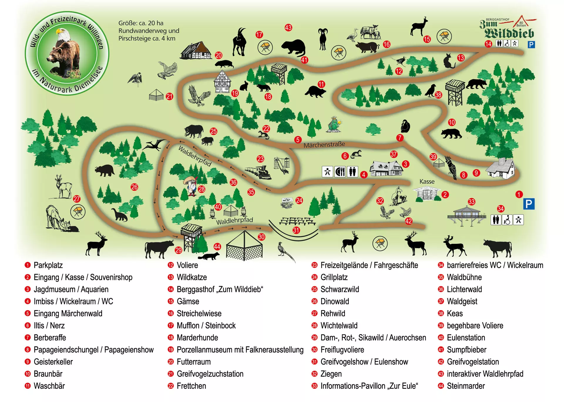 Parkplan Wildpark WIllingen